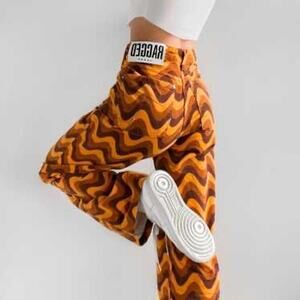 The Ragged Priest Women's Orange and Brown Jeans